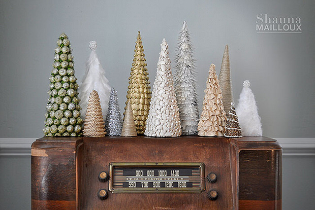 DIY Cone Christmas Trees • The Budget Decorator