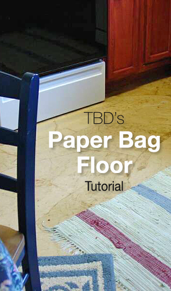 Simple Brown Paper Bag Floor DIY Projects • The Budget Decorator