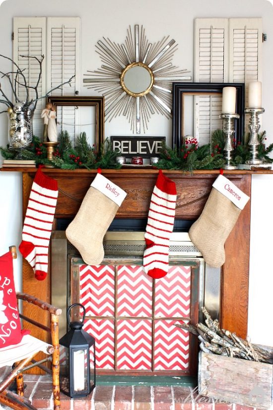 DIY Christmas Mantel Decorating Ideas • The Budget Decorator