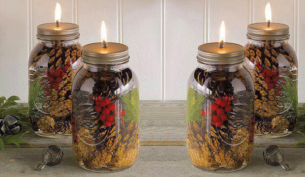 mason jar oil candles