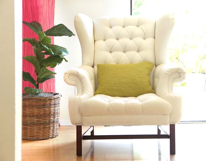 How To Paint Fabric Furniture The Budget Decorator