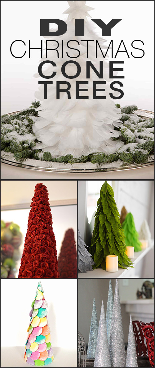 DIY Cone Christmas Trees • The Budget Decorator