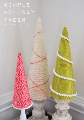 DIY Cone Christmas Trees • The Budget Decorator