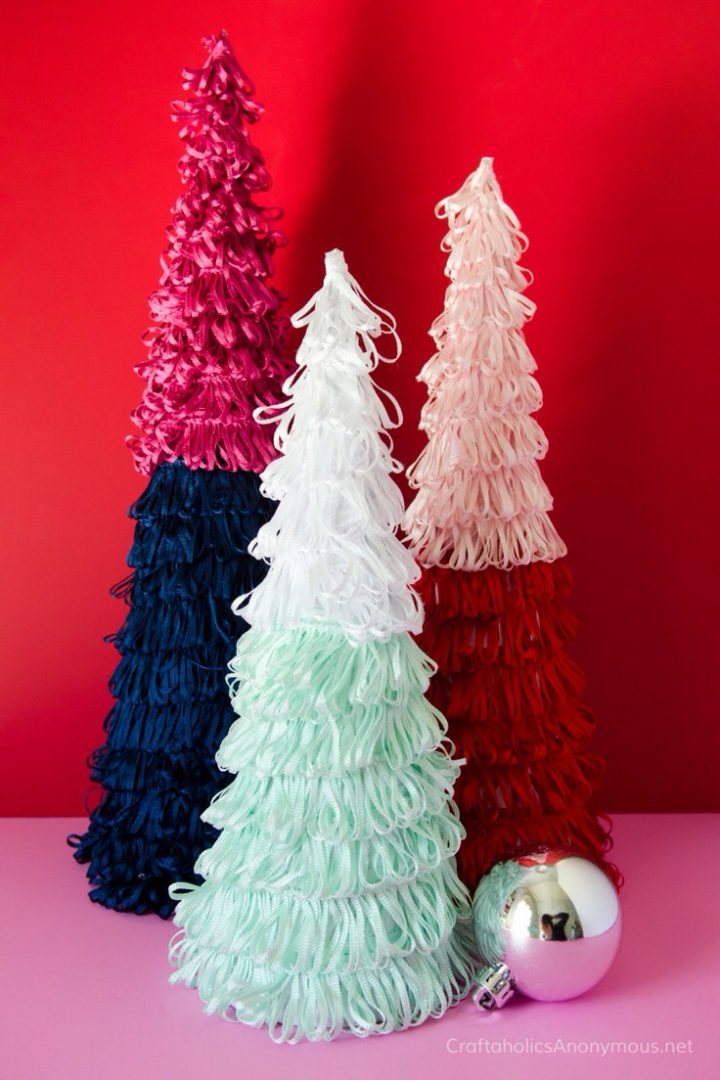 DIY Cone Christmas Trees • The Budget Decorator