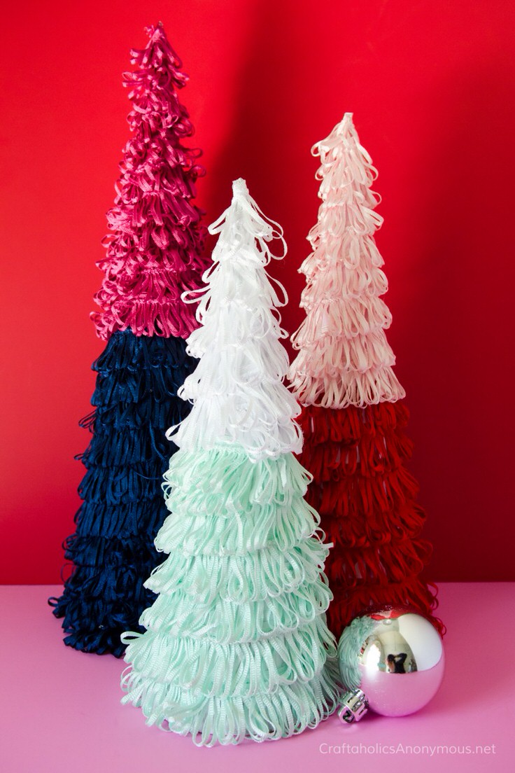 Easy Mantel Idea: Colorful Paper Tree Forest - Curbly