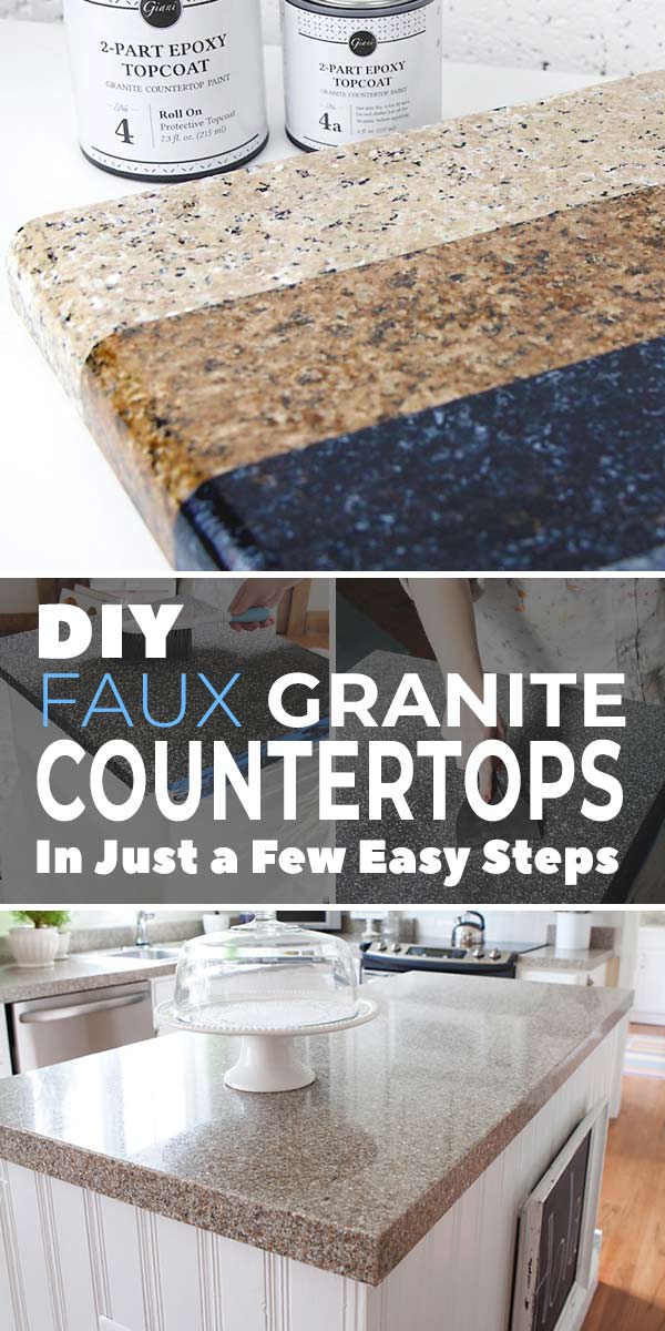 Diy Faux Granite Countertops In Just A Few Easy Steps The Budget