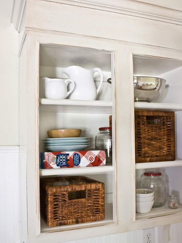 White Distressed Kitchen Cabinets