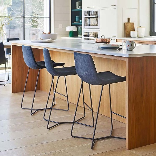 Modern Navy Blue Kitchen Barstools