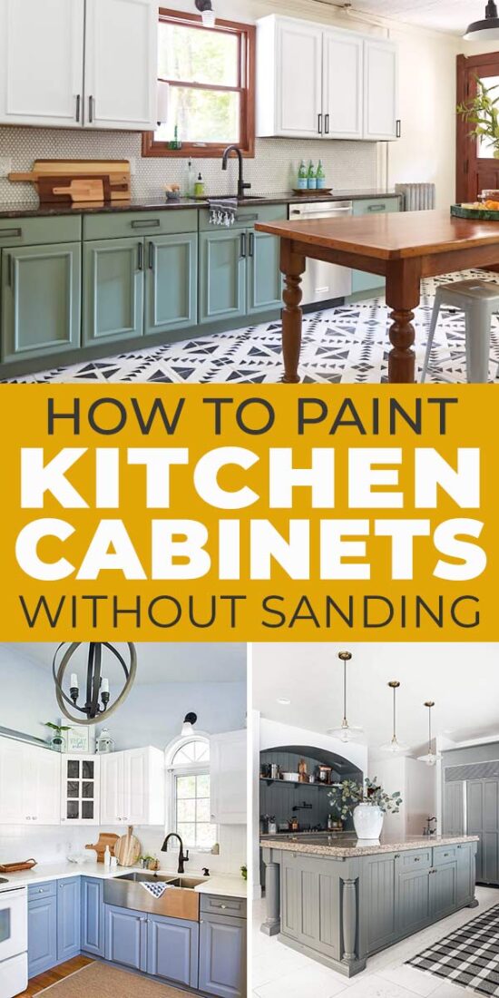 How To Paint Kitchen Cabinets Without Sanding 550x1100 