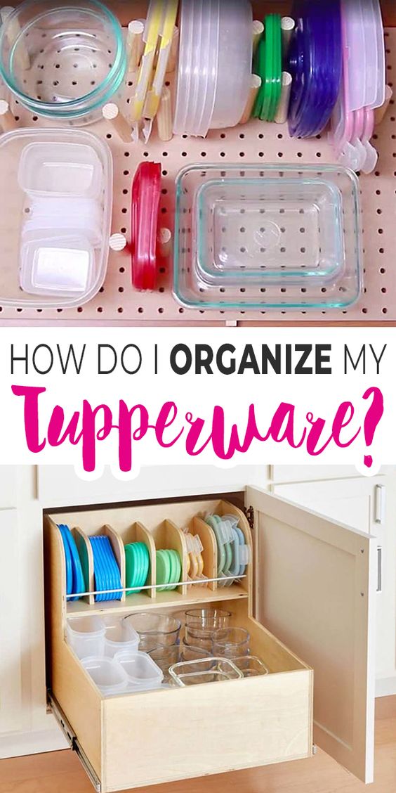 Make Your Own Tupperware Organizer • The Budget Decorator