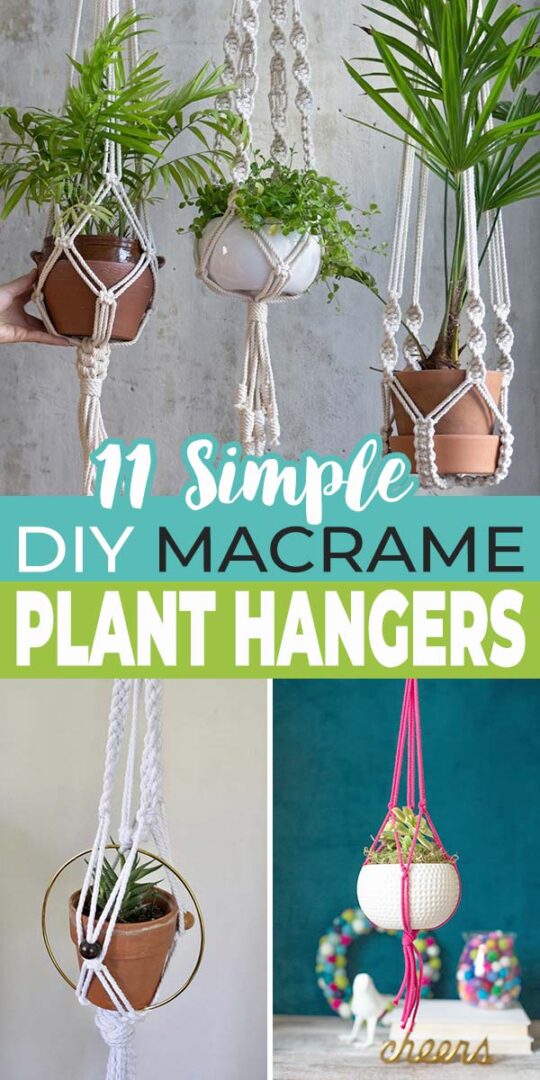 11 Simple DIY Macrame Plant Hanger Tutorials The Budget Decorator   Diy Macrame Plant Hangers 540x1080 