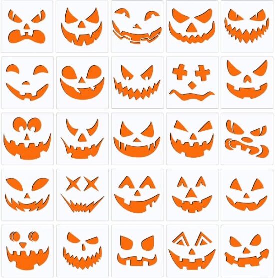 Easy & Scary Jack-O-Lantern Faces Anyone Can Carve! • The Budget Decorator