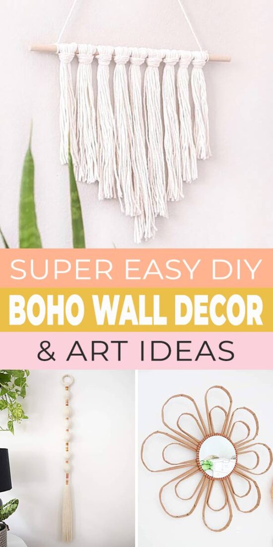 Super Easy DIY Boho Wall Decor & Art Ideas • The Budget Decorator