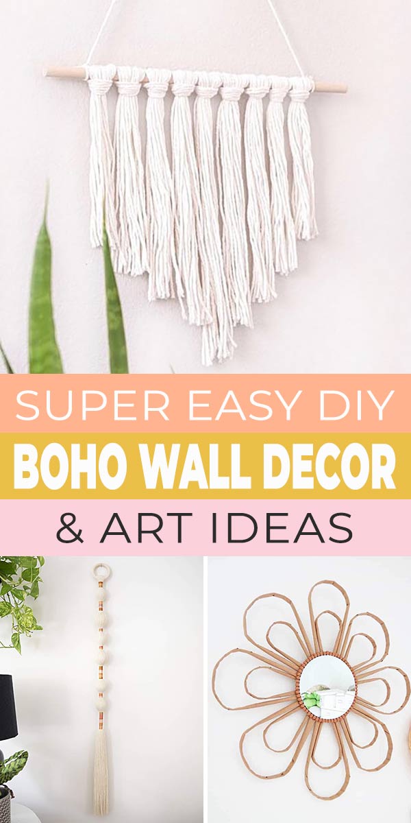 Super Easy DIY Boho Wall Decor & Art Ideas • The Budget Decorator
