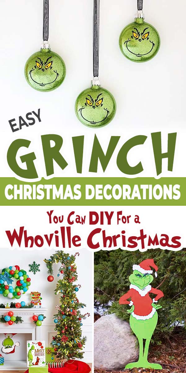 Grinch Decorations: Cute and Using Dollar Store Supplies!