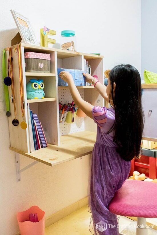 DIY Kids Desk Ideas That Are Easy To Build The Budget Decorator   DIY Kids Desk Ideas8 550x825 