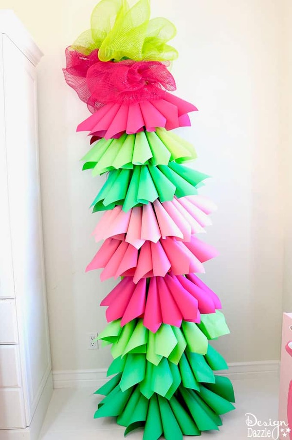 Colorful Paper Whoville Christmas tree craft